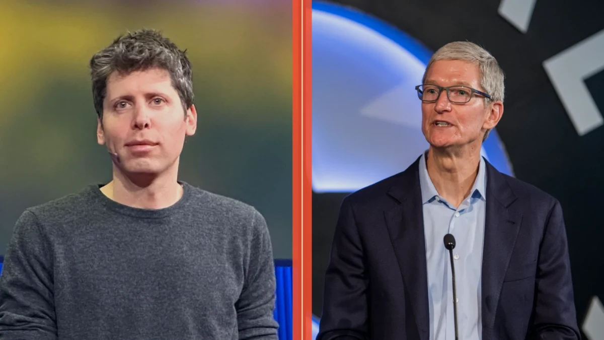 Fuente: Mix creative commons - Tim Cook y Sam Altman